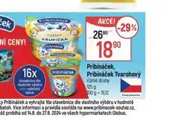 Globus Pribináček, pribináček tvarohový nabídka