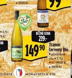 Albert Tramín červený bio nabídka