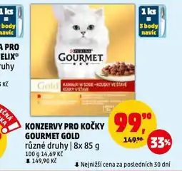 Penny Market Gourmet gold konzervy pro kočky nabídka