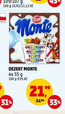 Penny Market Monte dezert nabídka