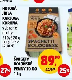 Penny Market Špagety boloňské nabídka