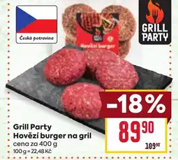 Billa Grill Party Hovězí burger na gril nabídka