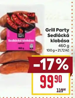 Billa Grill Party Sedlácká klobása nabídka