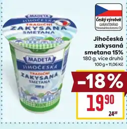 Billa Jihočeská zakysaná smetana 15% nabídka