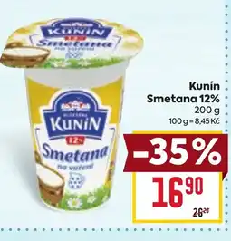 Billa Kunín Smetana 12% nabídka