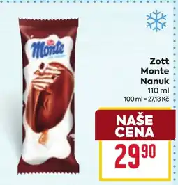 Billa Zott Monte Nanuk nabídka