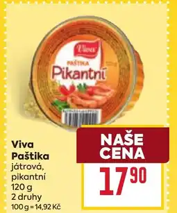 Billa Viva Paštika nabídka