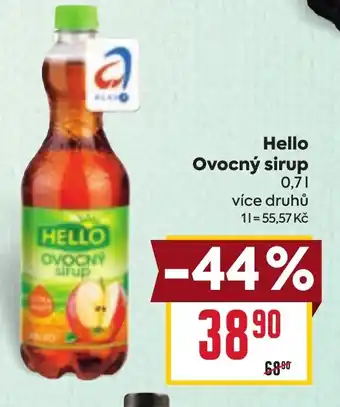 Billa Hello Ovocný sirup 0.7L nabídka