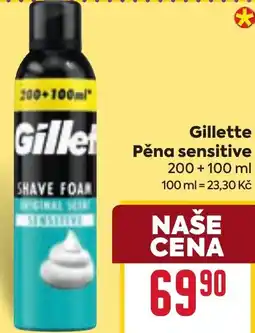 Billa Gillette Pěna sensitive nabídka