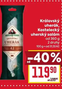 Billa Královský uherák, Kostelecký uherský salám nabídka