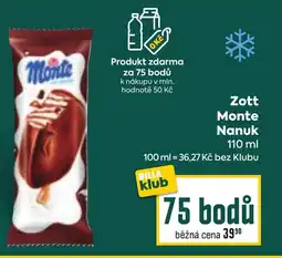 Billa Zott Monte Nanuk nabídka