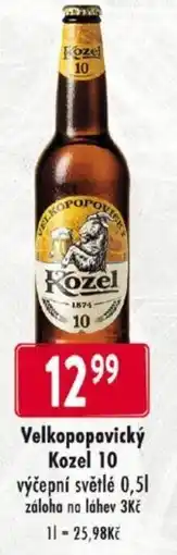 Qanto Velkopopovický Kozel 10 0.5L nabídka