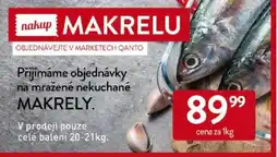 Přijímáme objednávky na mražené nekuchané MAKRELY
