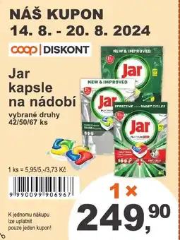 COOP DISKONT Jar kapsle na nádobí nabídka