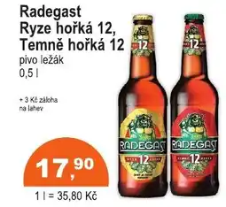 COOP DISKONT Radegast Ryze hořká 12, Temně hořká 12 nabídka