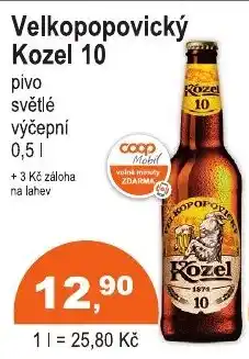COOP DISKONT Velkopopovický Kozel 10 nabídka