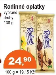 COOP DISKONT Rodinné oplatky nabídka