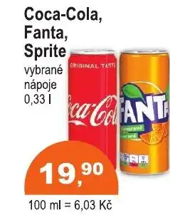 COOP DISKONT Coca-Cola, Fanta, Sprite nabídka