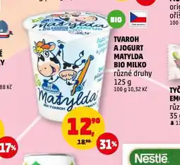 Penny Market Tvaroh a jogurt matylda bio milko nabídka