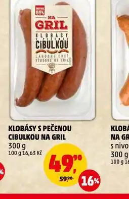 Penny Market Klobásy s pečenou cibulkou na gril nabídka