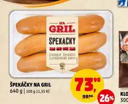 Penny Market Špekáčky na gril nabídka