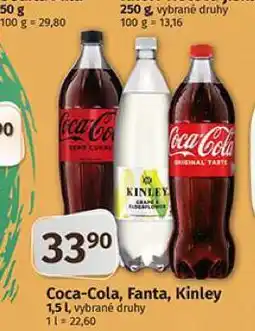 Coop Coca cola, fanta, kinley nabídka
