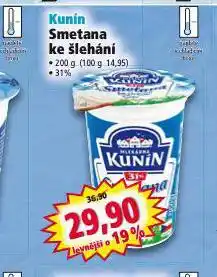 Norma Kunín smetana ke šlehání nabídka
