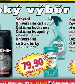 Norma Sanytol univerzální čisticí utěrky nabídka
