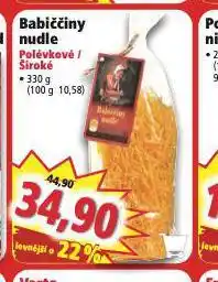 Norma Babiččiny nudle nabídka