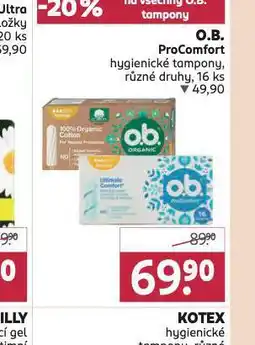 Rossmann O.b. procomfort dámské hygienické tampony nabídka