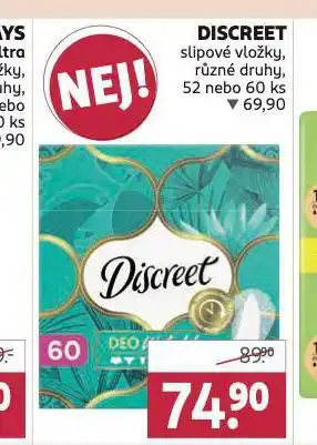 Rossmann Discreet slipové vložky nabídka