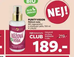 Rossmann Purity vision růžová voda nabídka