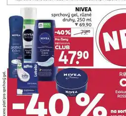 Rossmann Nivea sprchový gel nabídka