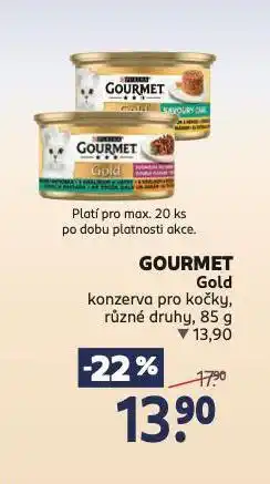 Rossmann Gourmet gold konzerva pro kočky nabídka