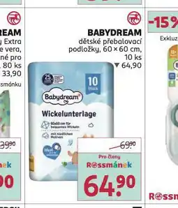 Rossmann Babydream dětské přebalovací podložky nabídka