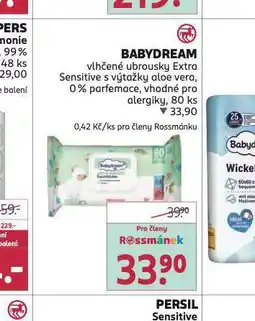 Rossmann Babydream vlhčené ubrousky nabídka