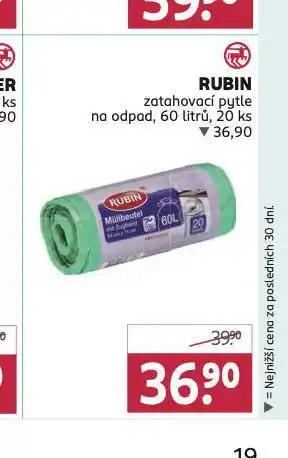 Rossmann Rubin zatahovací pytle na odpad nabídka