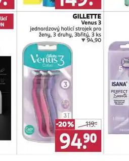 Rossmann Gillette venus 3 jednorázový holicí strojek nabídka