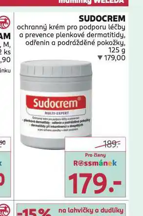 Rossmann Sudocream ochranný krém nabídka