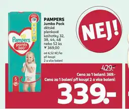 Rossmann Pampers dětské plenky nabídka