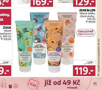 Rossmann Jean & len tělové mléko nabídka