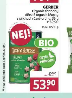 Rossmann Gerber organic for baby dětské křupky nabídka