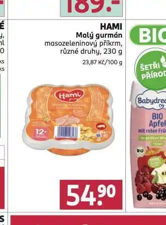 Rossmann Hami malý gurmán nabídka