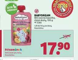 Rossmann Babydream bio ovocná kapsička nabídka