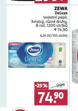 Rossmann Zewa deluxe toaletní papír nabídka