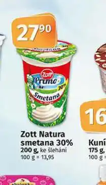 Coop Zott natura smetana 30% nabídka