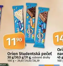 Coop Orion studentská pečeť nabídka