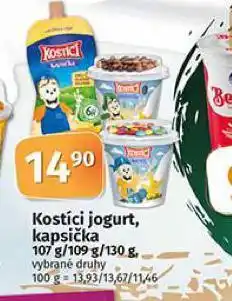 Coop Kostíci jogurt, kapsička nabídka