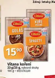 Coop Vitana koření nabídka