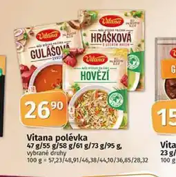 Coop Vitana polévka nabídka